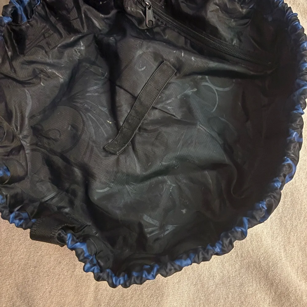 Drawstring Makeup Bags in Blue and Leopard Print/set of 2